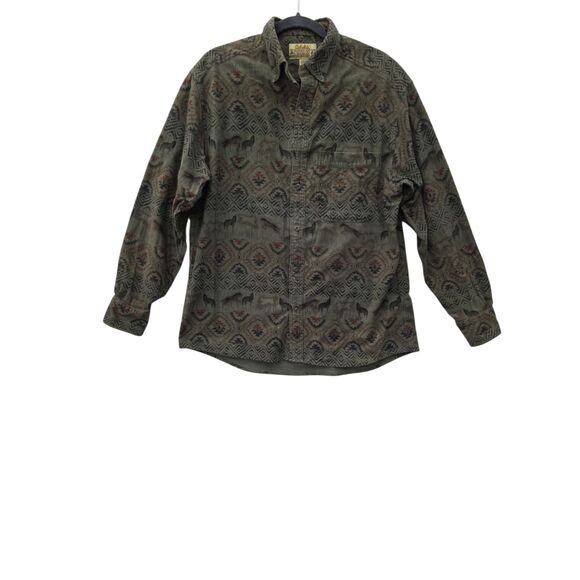 Cabelas Deerskin Soft Chamois Long Sleeve Button Down Size Large Vintage - Picture 1 of 12